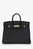 Hermes 2024 Black Leather Birkin 25 GHW