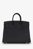 Hermes 2024 Black Leather Birkin 25 GHW