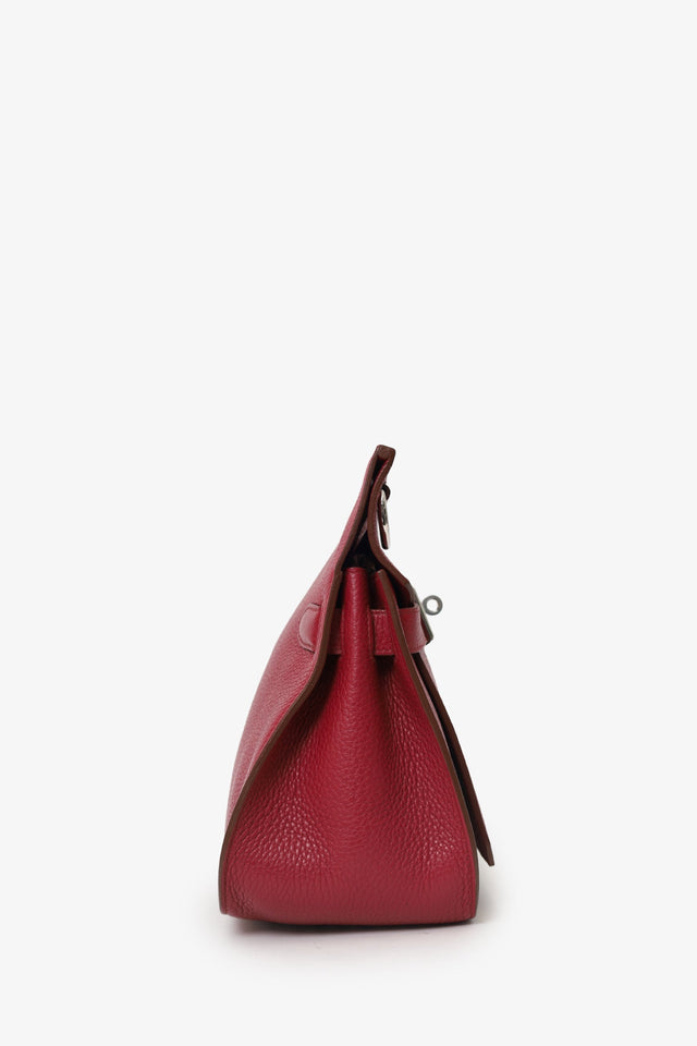 Hermes 2014 Rouge Garance Clemence Leather Jypsiere 31