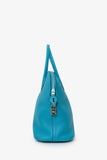 Hermes 2014 Turquoise Clemence Bolide 35 With Strap