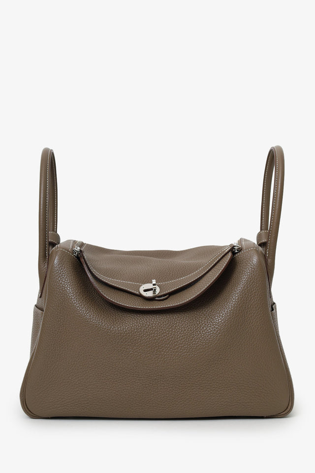 Hermes 2013 Etoupe Clemence Leather Lindy 34