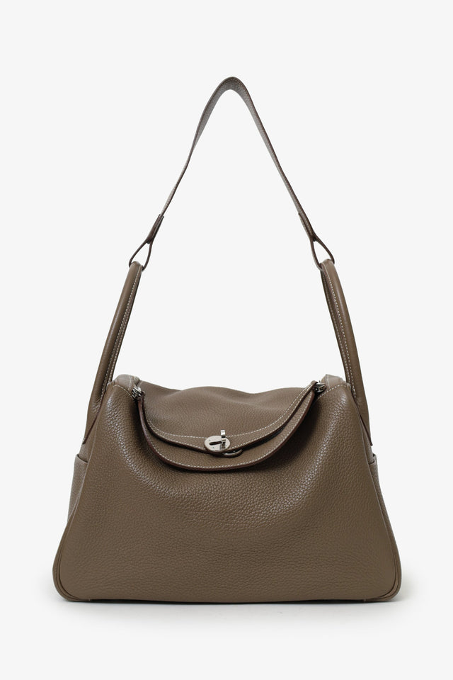 Hermes 2013 Etoupe Clemence Leather Lindy 34