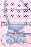 Hermes Pink/Light Blue Silk 'Clic Clac' Shawl 140