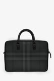 Burberry Black Leather 'Ainsworth' Briefcase With Strap