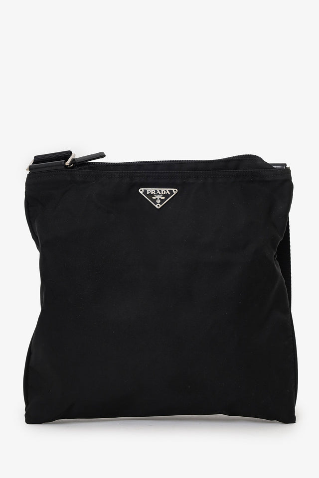 Prada Black Nylon Messenger Bag