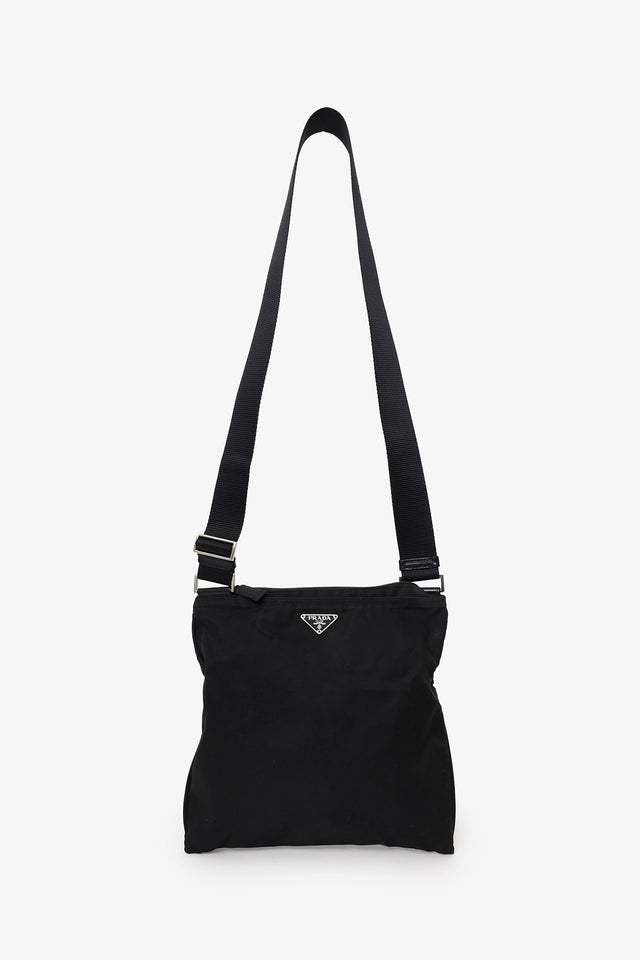 Prada Black Nylon Messenger Bag