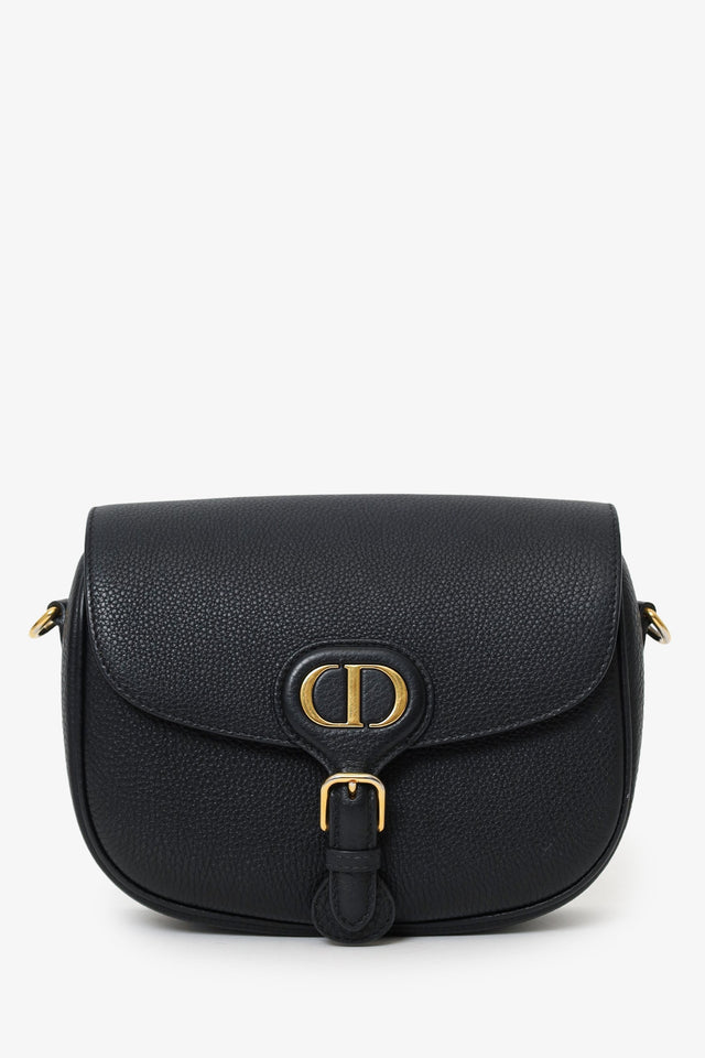 Christian Dior Black Leather Medium Bobby Bag