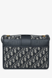 Christian Dior 2019 Navy Leather/Oblique 30 Montaigne Shoulder Bag