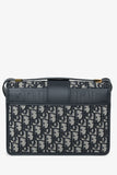 Christian Dior 2019 Navy Leather/Oblique 30 Montaigne Shoulder Bag