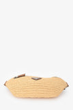 Prada Brown Raffia Logo Belt Bag