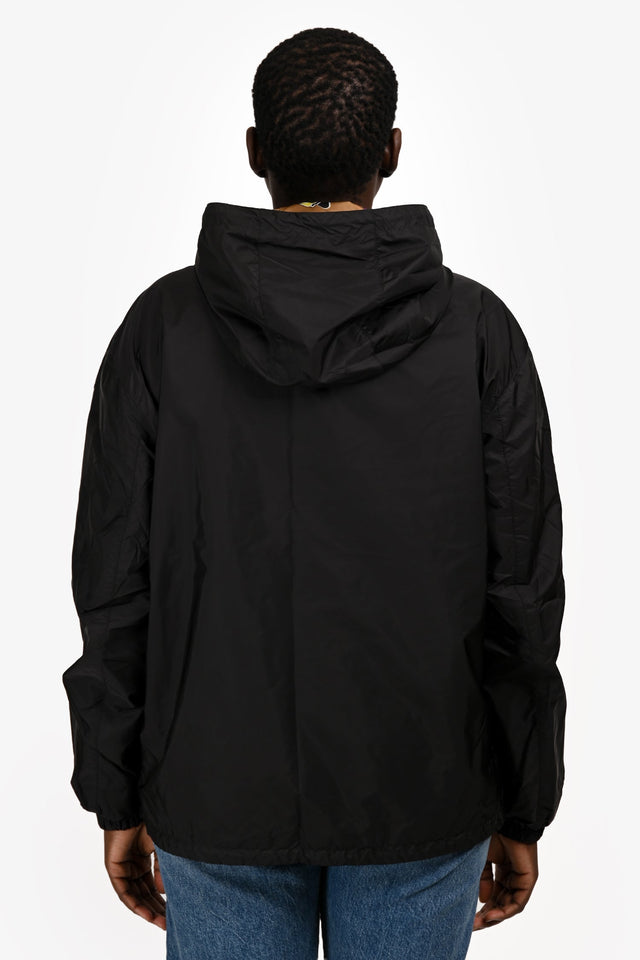 Prada 2019 Black/Brown Patterned Reversible Windbreaker Jacket Size L Mens