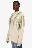 Louis Vuitton Cream/Green Mohair Patterned Sweater Size L Mens