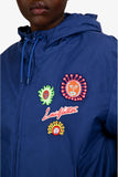 Louis Vuitton x Yayoi Kusama Blue/Multicolour Patched Hooded Windbreaker Jacket Size 50