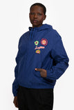 Louis Vuitton x Yayoi Kusama Blue/Multicolour Patched Hooded Windbreaker Jacket Size 50