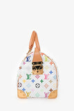 Louis Vuitton 2010 White Multicoloured Canvas Monogram Speedy 30