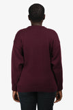 Burberrys Maroon/Navy Wool Embroidered Logo Check Sweater Est. Size M