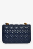 Christian Dior 2017 Navy Blue Cannage Leather Dioraddict Flap Bag