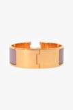 Hermes Gold Tone Pink Ceramic 'Clic Clac H' GM Bracelet
