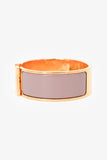 Hermes Gold Tone Pink Ceramic 'Clic Clac H' GM Bracelet