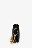 Louis Vuitton Black Satin Beaded Embroidered Monogram Coussin BB