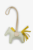 Hermes 2023 Vert Fizz/Yellow Leather Cheval Horse Charm