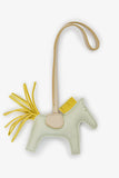 Hermes 2023 Vert Fizz/Yellow Leather Cheval Horse Charm