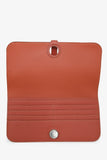 Hermes 2014 Terra Cotta Clemence Leather Dogon Wallet