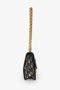 Christian Dior 2018 Blue Oblique Dioraddict Wallet on Chain