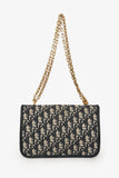 Christian Dior 2018 Blue Oblique Dioraddict Wallet on Chain