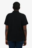 Burberry Black Knit Novacheck 'TB' Embroidered Polo Top Mens Size XL