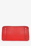 Hermes 2011 Red Clemence Leather Birkin 35