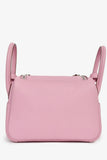 Hermes 2022 Mauve Sylvestre Clemence Leather Mini Lindy