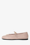 Prada Blush Leather Mary Jane Ballet Flats Size 38
