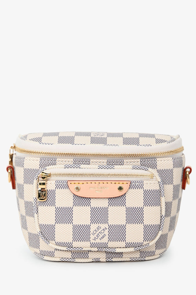 Louis Vuitton Damier Azur Mini Bum Bag With Chain
