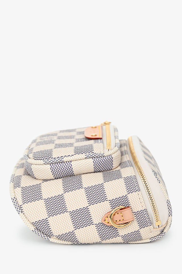 Louis Vuitton Damier Azur Mini Bum Bag With Chain