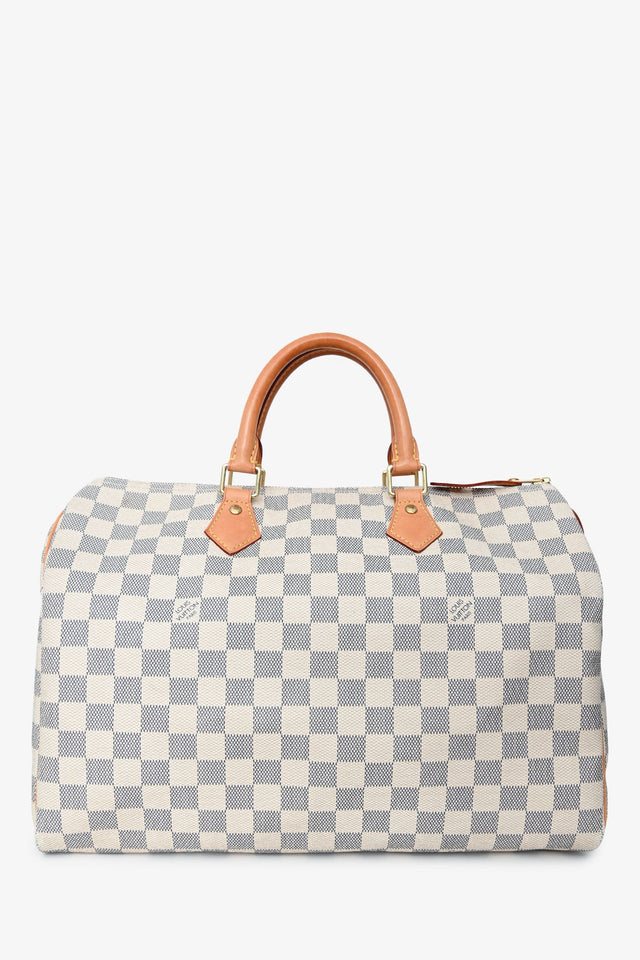 Louis Vuitton Damier Azur Speedy 35 Top Handle Bag