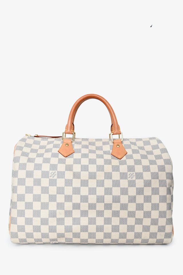Louis Vuitton Damier Azur Speedy 35 Top Handle Bag