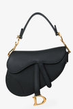 Christian Dior 2018 Black Leather Mini Saddle Top Handle