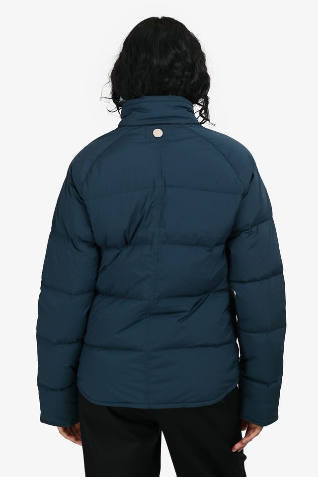 Hermes Sellier Blue Reversible Light Down Jacket Size S