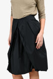 Prada Vintage Black Nylon Ruched Skirt Size 44