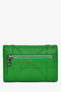 Christian Dior Green Leather Diorama Compact Wallet