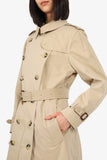 Burberry Brown 'Kensington' Midi Trench Coat Size 14 With Belt
