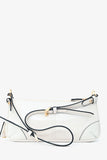 Prada White Leather 'Re-Edition 2002' Medium Shoulder Bag with Chain