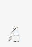 Prada White Leather 'Re-Edition 2002' Medium Shoulder Bag with Chain