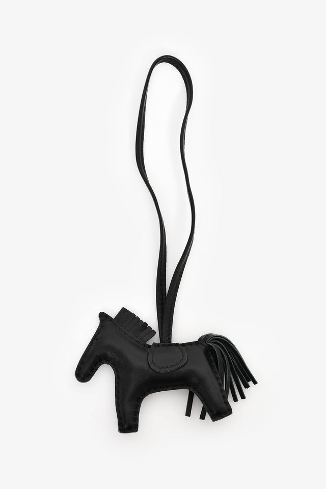 Hermes 2020 So Black Leather Rodeo PM Bag Charm