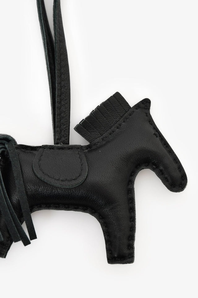 Hermes 2020 So Black Leather Rodeo PM Bag Charm