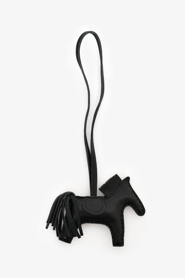 Hermes 2020 So Black Leather Rodeo PM Bag Charm