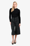 Christian Dior Black/White Wool Check Culottes Size 36