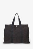 Hermes Vintage Grey Canvas Toile Herline TGM Travel Bag