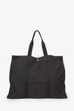 Hermes Vintage Grey Canvas Toile Herline TGM Travel Bag